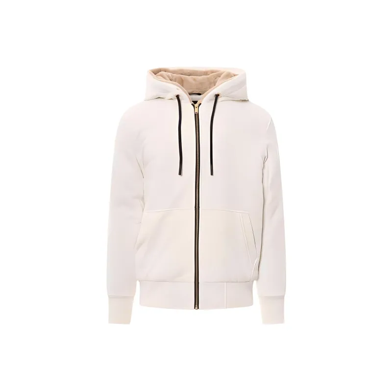 Moose Knuckles Logo Motif Plaque Zipped Hoodie-0