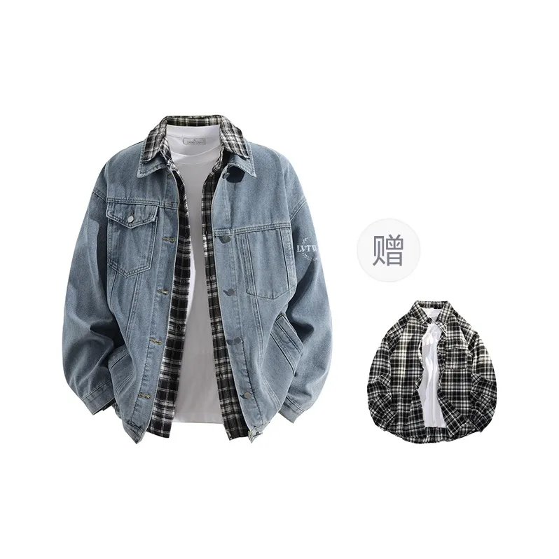 LIVINGTOWN Denim Jacket Unisex Black-10