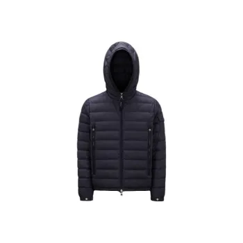 Moncler Galion Logo Patch Zip Up Down Jacket