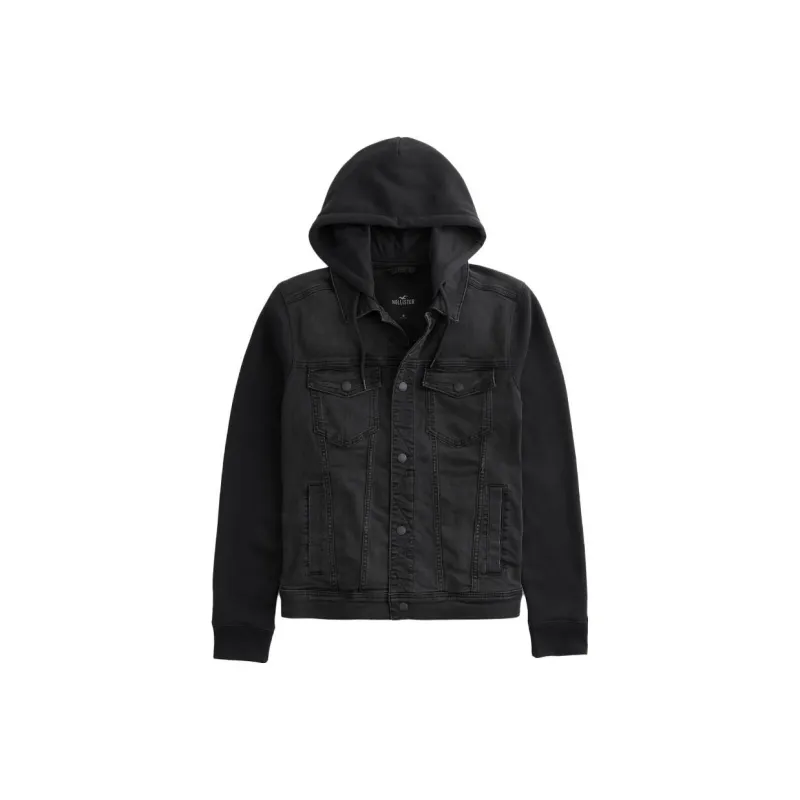 Hollister Jackets Men Black-0
