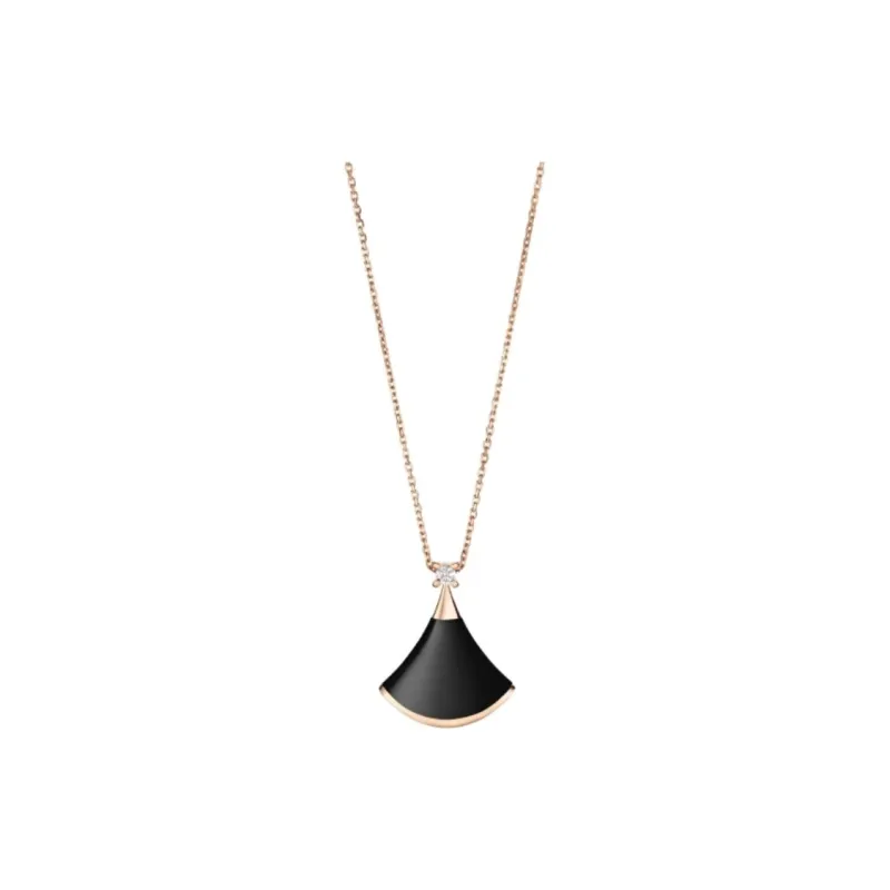 BVLGARI Divas' Dream Series 18K Rose Gold Necklaces Unisex Black-0