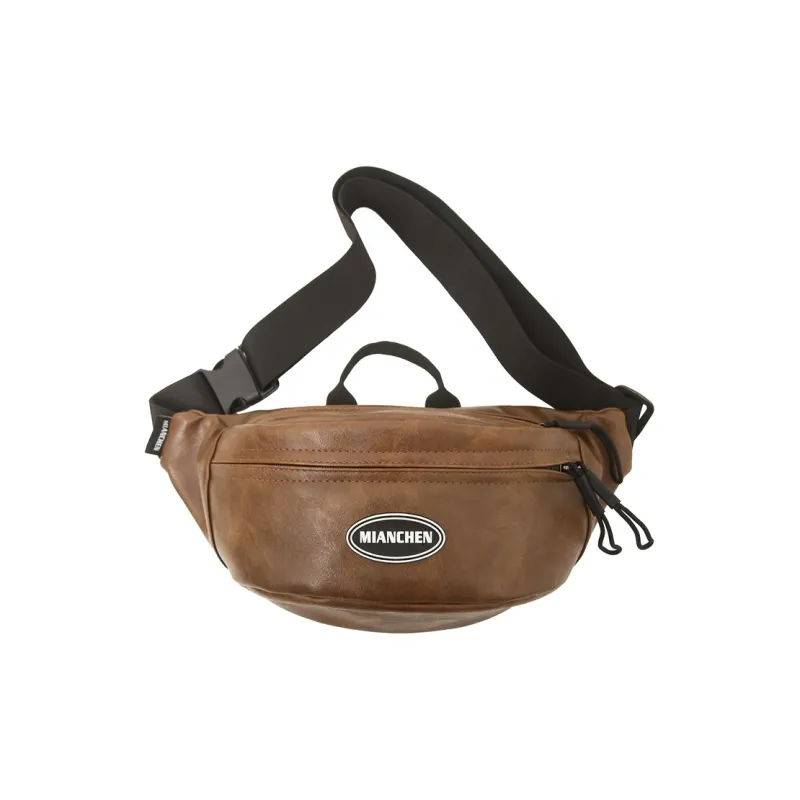 Debecca PU Fanny Pack Regular Men's Black/Brown-5