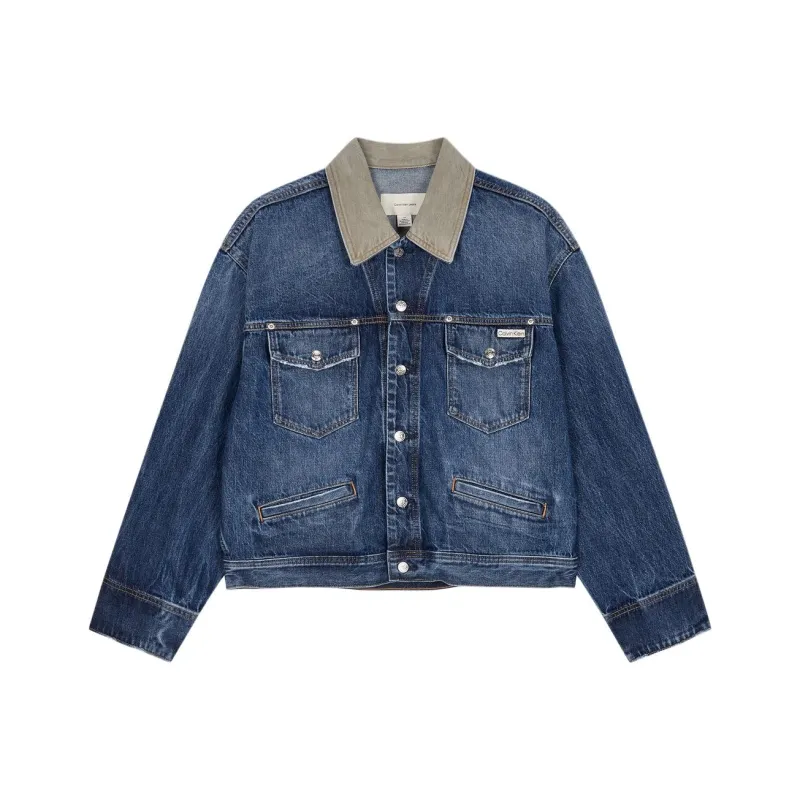CALVIN KLEIN Denim Jacket Men's Dark Blue-0