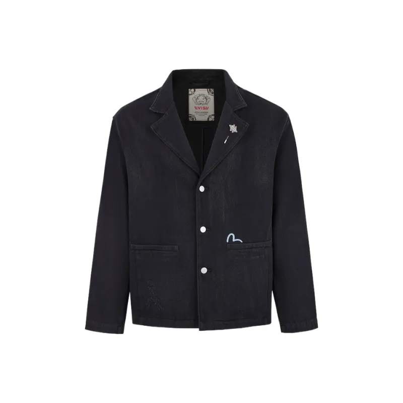 EVISU SS25 Jackets Coats Men's Denim Black-0