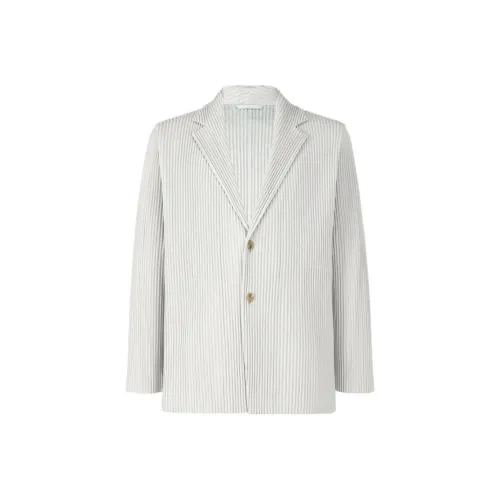 ISSEY MIYAKE Jackets Coats Men's Light Gray