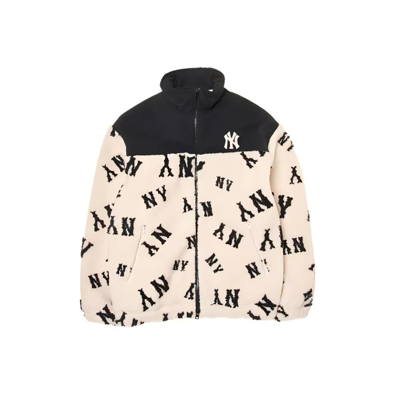 MLB New York Yankees Megagram Jackets Coats Unisex Dark Cream-0