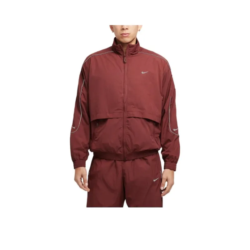 Nike SportswearSolo Swoosh Woven Track Jackets Coats Men's Dark Pony/White-0