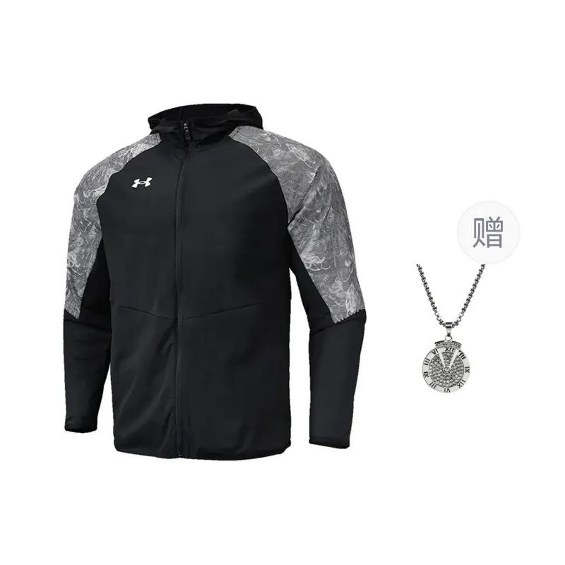 Under Armour Jackets Coats Men's Black, Comes With Necklace-0