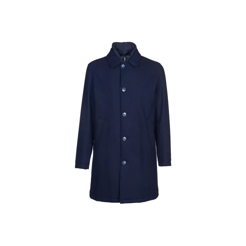 HERNO Single Breasted Straight Hem Coat-0