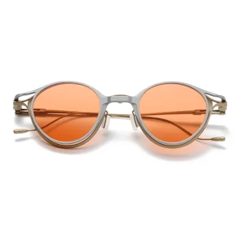 ROLLOTD Titanium Round Sunglasses Unisex