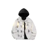 White Coat+Black Sweatshirt