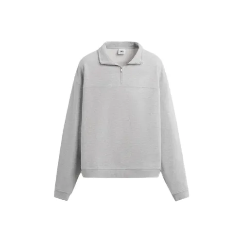 ZARA Sweatshirt Men's Zebra Print Gray