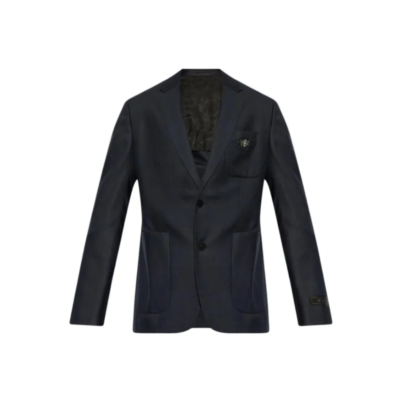 VERSACE Medusa Head Single Breasted Tailored Blazer-0