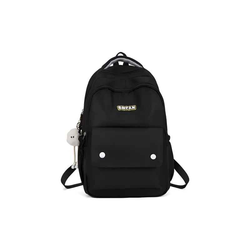 BRABOSTON Nylon Backpack Unisex Ecru/Black/Light Yellow/Neon Green/Cyan/Light Blue-3