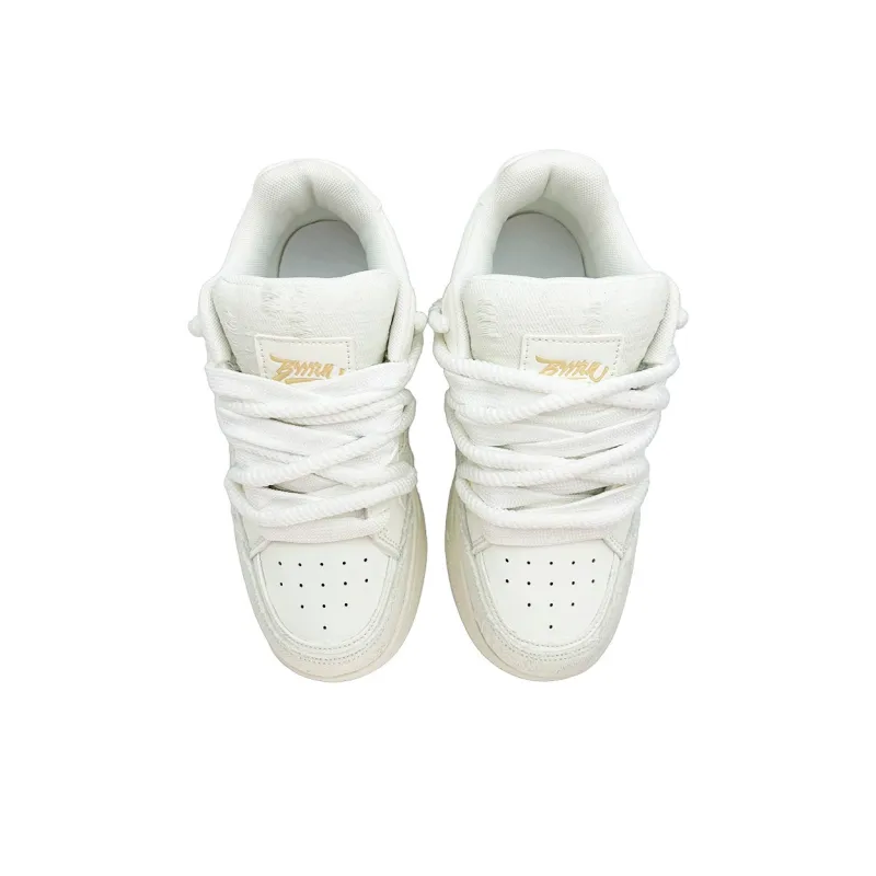 ITGI Anti Slip Wear Resistant Low Top Skateboard Shoes Unisex Beige-3