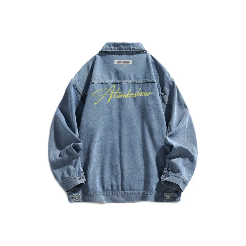BOS BEAR Denim Jacket Unisex Blue Black-0
