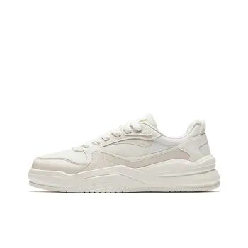 Anta Rubber Bullet Breathable Height Increase Low Top Skateboard Shoes Women's White Beige