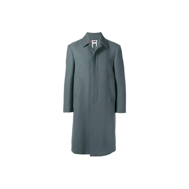 THOM BROWNE Relaxed Cashmere Bal Collar Overcoat-0