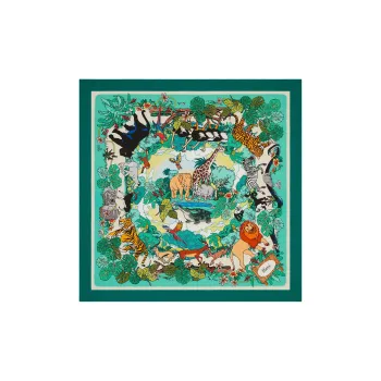GUCCI Silk, Twill, Silk Scarves Women's Green
