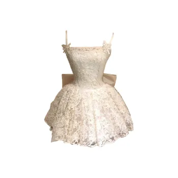 KUNZHUDAXIANG Slip Dress Women's White