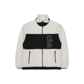 FILA Velvet feel Coat Unisex White