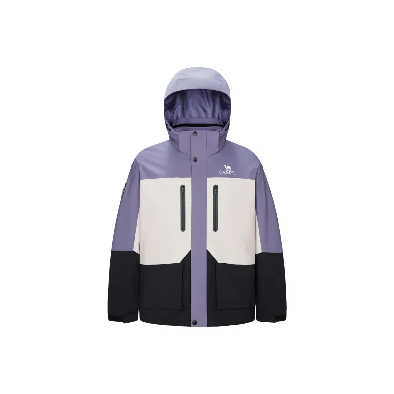 QIE Outdoor Multicolor Water Resistant Windproof Wear Resistant 3 in 1 Fleece Lining Windbreaker Jacket Unisex-12