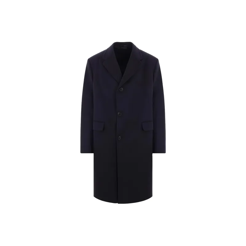 PRADA Single Breasted Straight Hem Coat-0