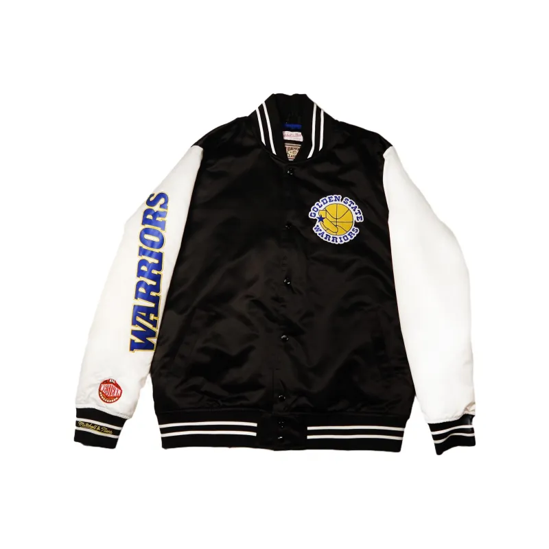 Mitchell & Ness Baseball Jacket Unisex Warrior Black White-0