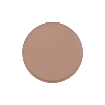 Sweet Pillow House Desktop Round Solid Color PU Leather Minimalist Style Portable HD Foldable Make Up Mirrors