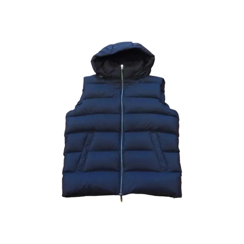 HERNO Hooded Zip Up Vest-0