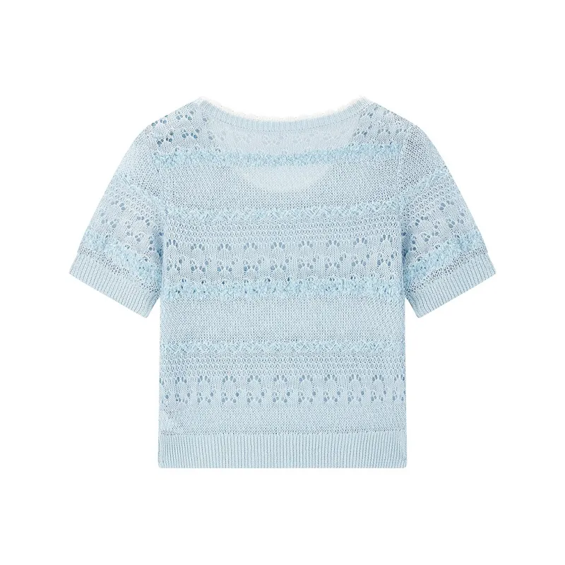 LEDIN Knitwear Women's Ice Dew Blue In Stock-1