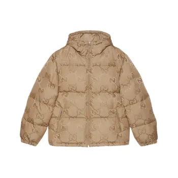 GUCCI Jumbo Gg Jacquard Canvas Down Hooded Jacket