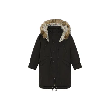 KENZO Faux fur detailed Hooded Coat
