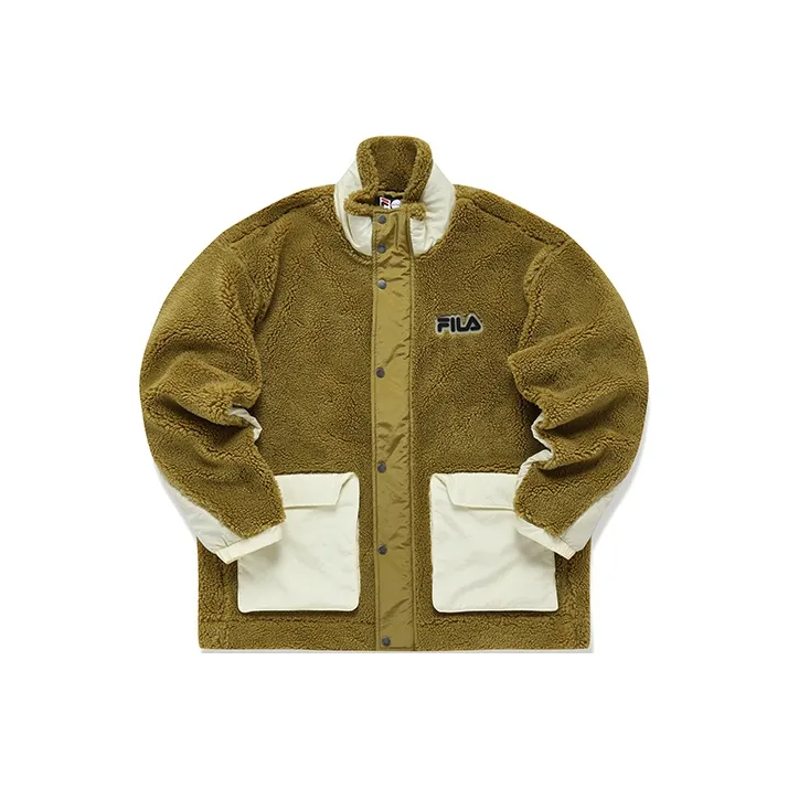 FILA FUSION TOKYO STUDIO Velvet Jackets Men Umber Brown-0