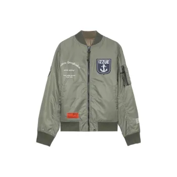 Izzue Patches detail Padded Bomber Jacket