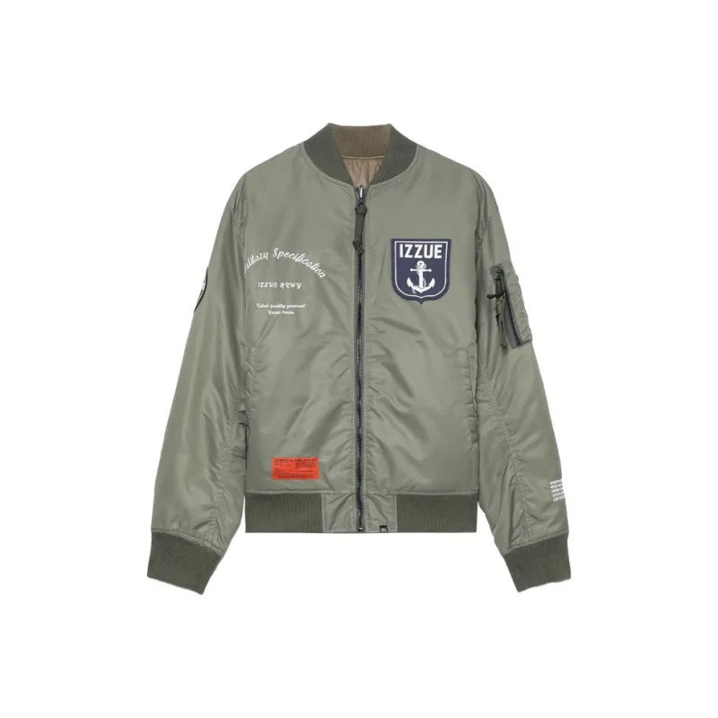 Izzue Patches detail Padded Bomber Jacket-0
