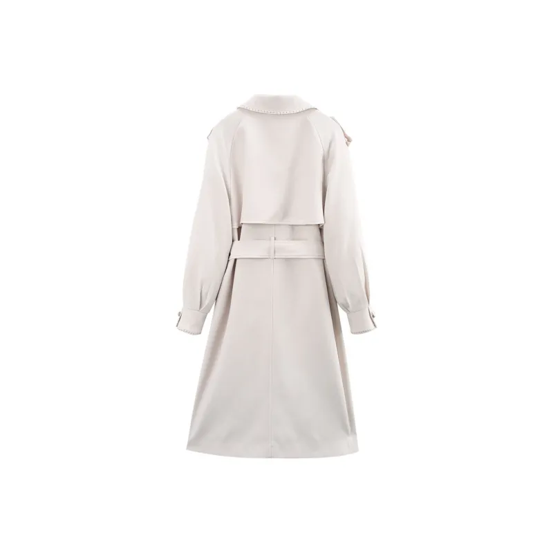 A Paradise For Awakening Trench Coat Women's Beige-1