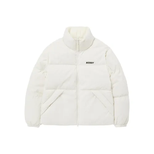 Nerdy Down Jackets Unisex Milk White