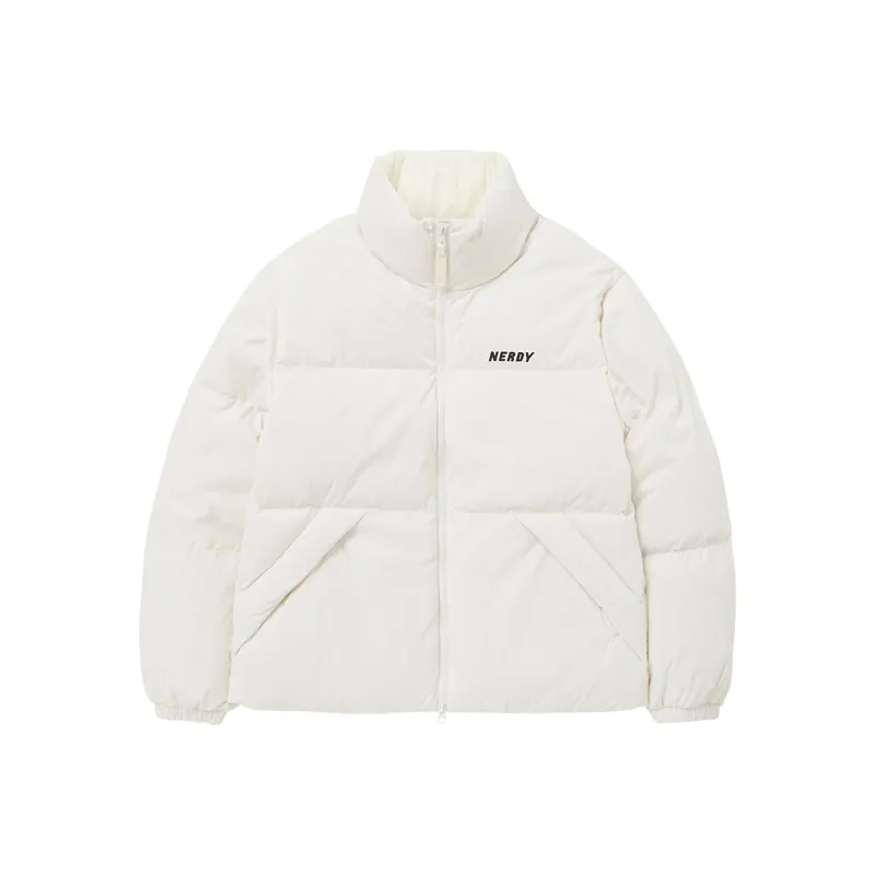 Nerdy Down Jackets Unisex Milk White-0