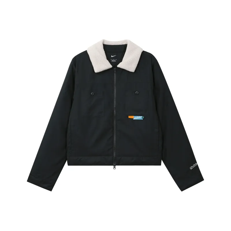 Nike Velvet Jackets Men Black-0
