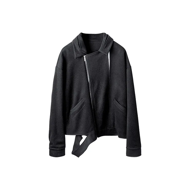 HUANXIANGZHE Jackets Coats Unisex Black-0