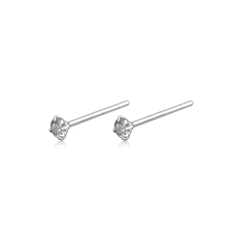 KwOnline S999 Fine Silver Stud Earrings Women's-2