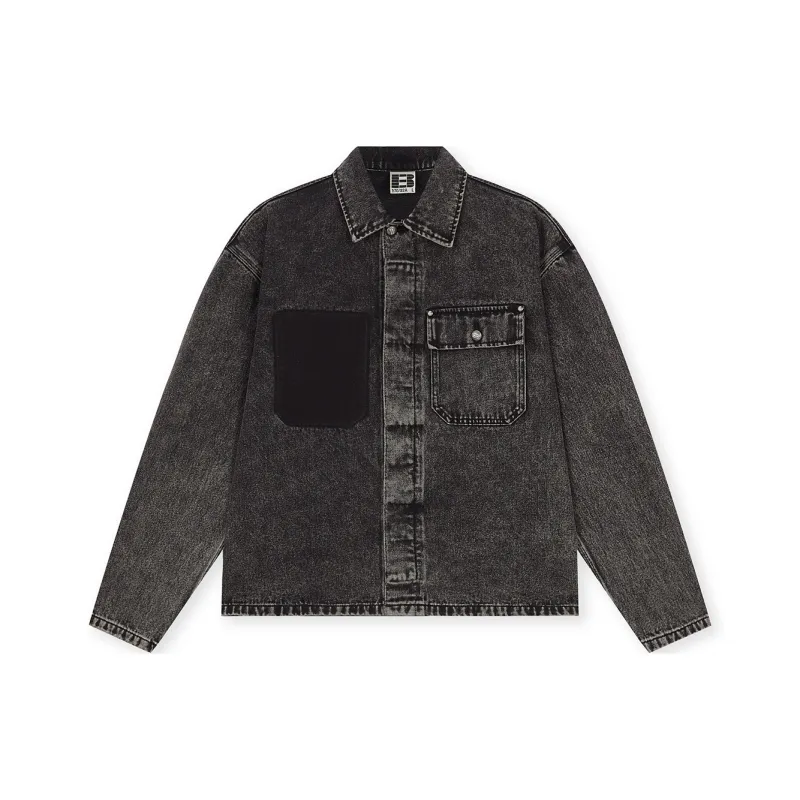 BONELESS Denim Jacket Unisex Black-0