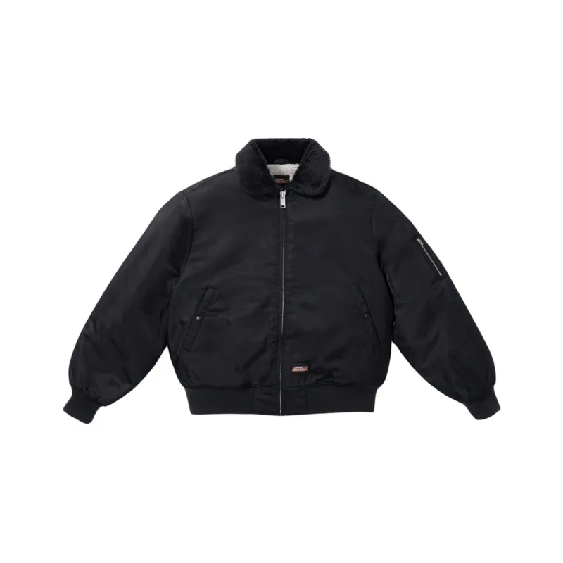 Supreme Dickies Fur Collar Bomber Jacket Green-0