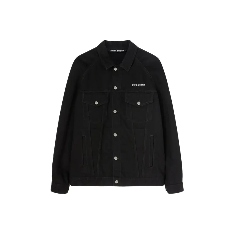 PALM ANGELS Logo embroidered Denim Jacket-0