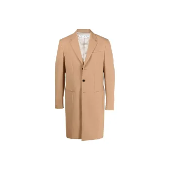 OFF WHITE Ponte Single breasted Slim fit Coat