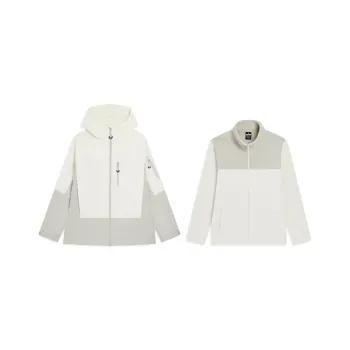 XTEP Wing Windbreaker Jackets Unisex Glutinous Rice White