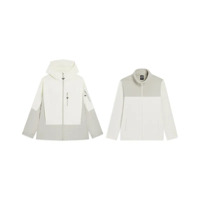 XTEP Wing Windbreaker Jackets Unisex Glutinous Rice White-0