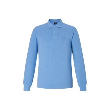 GOOD LUCK GLADIUS Polo Shirt Men's Light Gray Blue