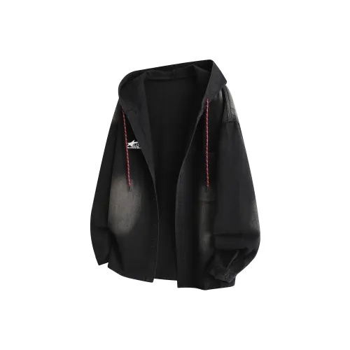 DAREASY Denim jacket Beach Unisex Black Gray Color